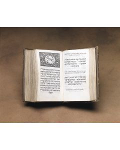 Tephilah Ke’phi Minhag Roma [prayers for the entire year]. According to Roman rite. With the Order of Readings of the Bible portions. A HANDSOME COPY PRINTED ENTIRELY ON VELLUM