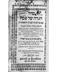 Seder Hagadah shel Pessach. With instructions and commentary in Judeo-German. “Prepared for women and especially children seated at their fathers’ table.”
