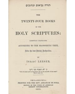 (BIBLE. English). Twenty-Four Books of the Holy Scriptures