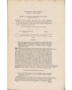 (Parliamentary Act, Jamaican). Toleration Laws
