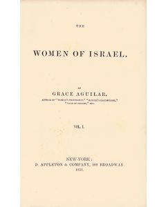 Aguilar, Grace. The Women of Israel.