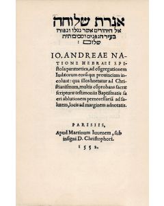 (Antoine Rodolphe Chevalier). (Bible, Hebrew). Three Biblical books bound in one volume. All with extensive autographed marginalia densely written by Chevalier
 