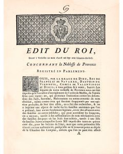 Lettres Patentes du Roi...[“Letters Patent of the King, on a Decree of the National Assembly, concerning the conditions required to be considered French and permitting the exercise of the rights of active Citizen.”]
