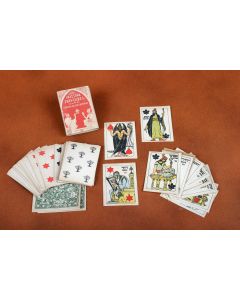 Artistic Palestine Playing-Cards. Deck of 51 (of 52) playing cards designed by Raban. * Together with the rare original package-sleeve
