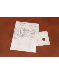 (Celebrated Philosopher of the German Enlightenment. 1729-1786). 
 Autograph Letter Signed and Autograph Envelope addressed to “Herrn Elkan Herz in Leipzig” with wax seal with Hebrew word “be-yad” (in the hand of) and monogram “MM”