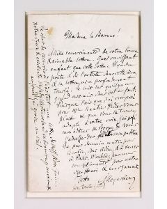 Autograph Letter Signed, in French 