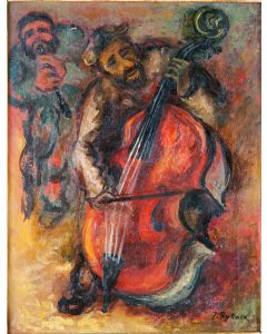Musician. Signed by the artist lower right