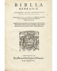 Hebrew, Greek and Latin). Biblia Hebraica / Novum Testamentum Graecum