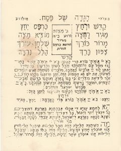 Toulouse Hagadah. Prepared by Joshua Bindiger. Square Hebrew letters with nikud