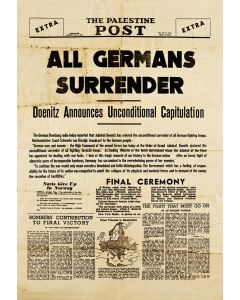 The Palestine Post - EXTRA. “All Germans Surrender.” 