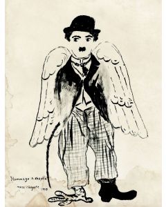 "Hommage a Chaplin." Titled, dated and signed by the artist.