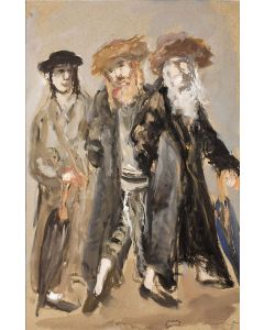 Three Generations of Chassidim. Signed and dated by the artist, 1970.