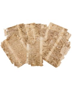 Hilchoth HaRosh. Hebrew fragments from a 14th-century manuscript emanating from Spain.