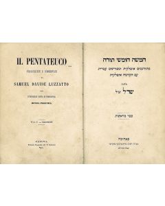 Il Pentateuco. With the commentary by Samuel David Luzzatto (Shada”l)
