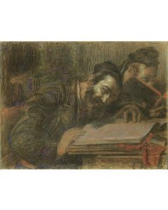 Talmud Students. (Study for an oil painting).