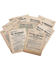 Group of ten fiercely anti-Semitic polemical leaflets, most issued by the Ausschuss für Volksaufklärung, Berlin; also the Deutschvölkischer Bund, Hamburg.