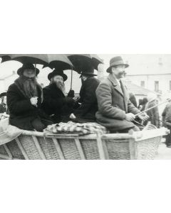 Group of 21 black-and-white photo-postcards depicting daily life of the Jews of Sanz, Poland.