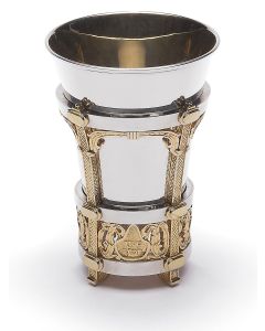 SWED SILVER AND PARCEL GILT SILVER PASSOVER BEAKER.