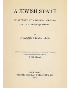 Theodor Herzl. A Jewish State.