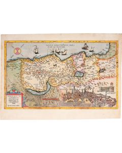 “Terre Sanctae, quae Promissionis terra, est Syriae pars ea, quae Palaestina uocatur, descriptio.” Double-page hand-colored copperplate map.