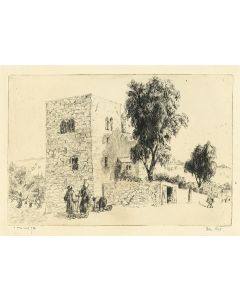 Collection of three etchings: Rachel’s Tomb on the Road to Bethlehem. * Palestine Landscape. * View in Palestine