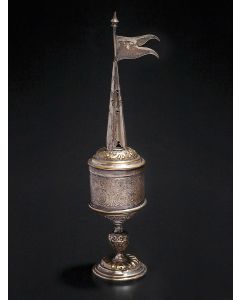GERMAN SILVER-PLATE SPICE TOWER.