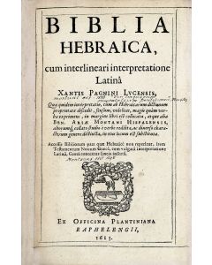 Hebrew, Greek and Latin). Biblia Hebraica / Novum Testamentum Graecum