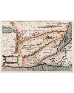 Pharan Desertum, et Confinia eius cum Parte Aegypti. Hand-colored copperplate map.