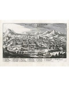 Jerusalem. Copperplate engraved view.