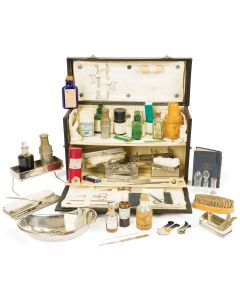 Suite of traditional tools utilized in the Brith Milah ceremony, along with related pharmaceutical components. 