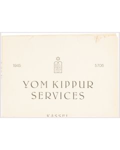 Yom Kippur Service. Kassel (Germany). - United States Army.