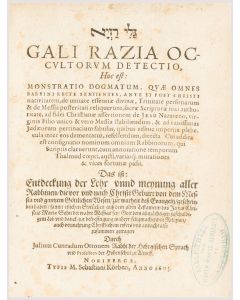 Julius Otto. Gali Razia / Occultorum Detectio.