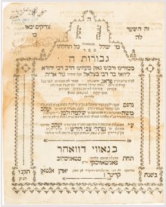 Sepher Gevuroth Hashem. With commentary by R. Judah Loewe, the Mahara’l of Prague.