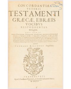 Concordantiae Veteris Testamenti Graecae, Ebraeis Vocibus Respondentes.