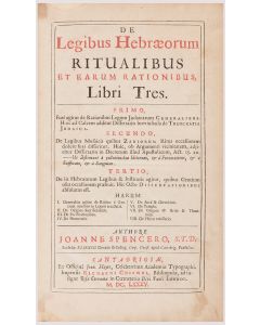 De Legibus Hebraeorum, Ritualibus et Earum Rationibus.