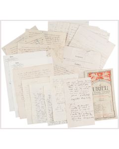 Collection of Autograph Letters Signed, Manuscripts and related papers concerning Imber’s periodical “Uriel - A Monthly Magazine Devoted to Cabbalistic Science.”