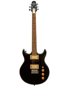 Hohner, Inc., Baron Model, the 22-fret rosewood fingerboard, the twin humbucking pickups. Scale length 24.5 in., with case.