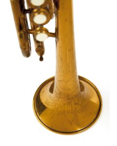 Stamped PAN AMERICAN/ELKHART IND/USA, Serial No. 145655, with hard case, three mouthpieces.