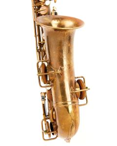 Buescher, Elkhart, Model Truetone, c. 1922, Serial No. 107477, stamped LOW PITCH on body, with original hard case.