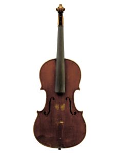H.T. Heberlein Workshop, Markneukirchen, c. 1910, labeled HEINRICH TH HEBERLEIN JR/MARKNEUKIRCHEN 1902/IMITATION ANTONIO STRADIVARI, length of two-piece back 359 mm., with case and bow.