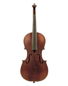 c. 1900, labeled COPY OF/ANTONIUS STRADIVARIUS/MADE IN GERMANY, length of two-piece back 357 mm.
