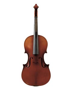 c. 1950, labeled ANTONIO STRADIVARIUS…, MADE IN CZECHOSLOVAKIA, length of one-piece back 17 7/16 in., with case.
