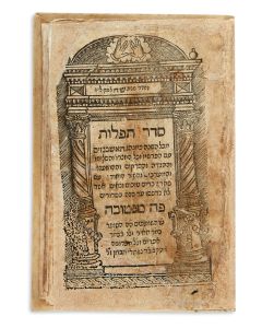 Seder Tephiloth mikol HaShanah [prayers for the whole year]. Including special Yotzroth for Brith Milah and Weddings. Also with a Hagadah for Passover, as well as the complete Pirkei Avoth.
