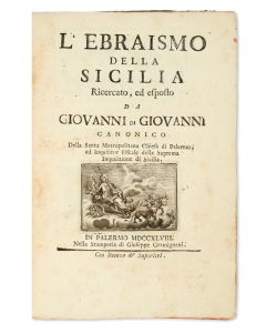 Giovanni di Giovanni. L’Ebraismo della Sicilia [“The Jews of Sicily”].