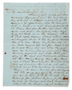 Carvalho, Solomon Nunes (1815-97). Autograph Letter Signed written to his sister[-in law?], in English.