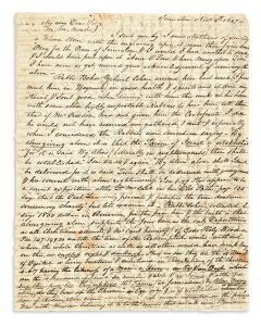 Cresson, Warder (1798-1860). Autograph Letter Signed written to Mordecai Manuel Noah, in English.