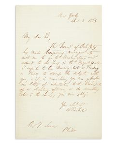 Fischel, Arnold (1830-94). Autograph Letter Signed written to Isaac Leeser, in English.