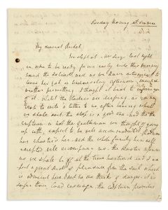 Gratz, Rebecca (1781-1869). Autograph Letter Signed written to her sister Rachel Gratz, in English.