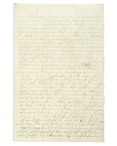 Illowy, Bernard (1814-71). Autograph Letter Signed written to Isaac Leeser, in German with few Hebrew words.