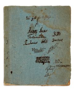 Leeser, Isaac (1806-68). Autograph Manuscript Signed. School notebook for the May 1823 semester, written in German and Latin.